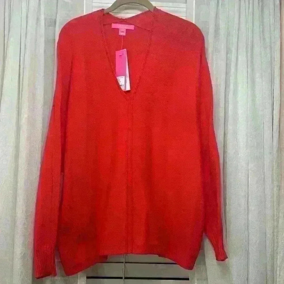 NWT Lilly Pulitzer Sevie Sweater Ruby Red size Medium item# 2Q - Picture 4 of 12